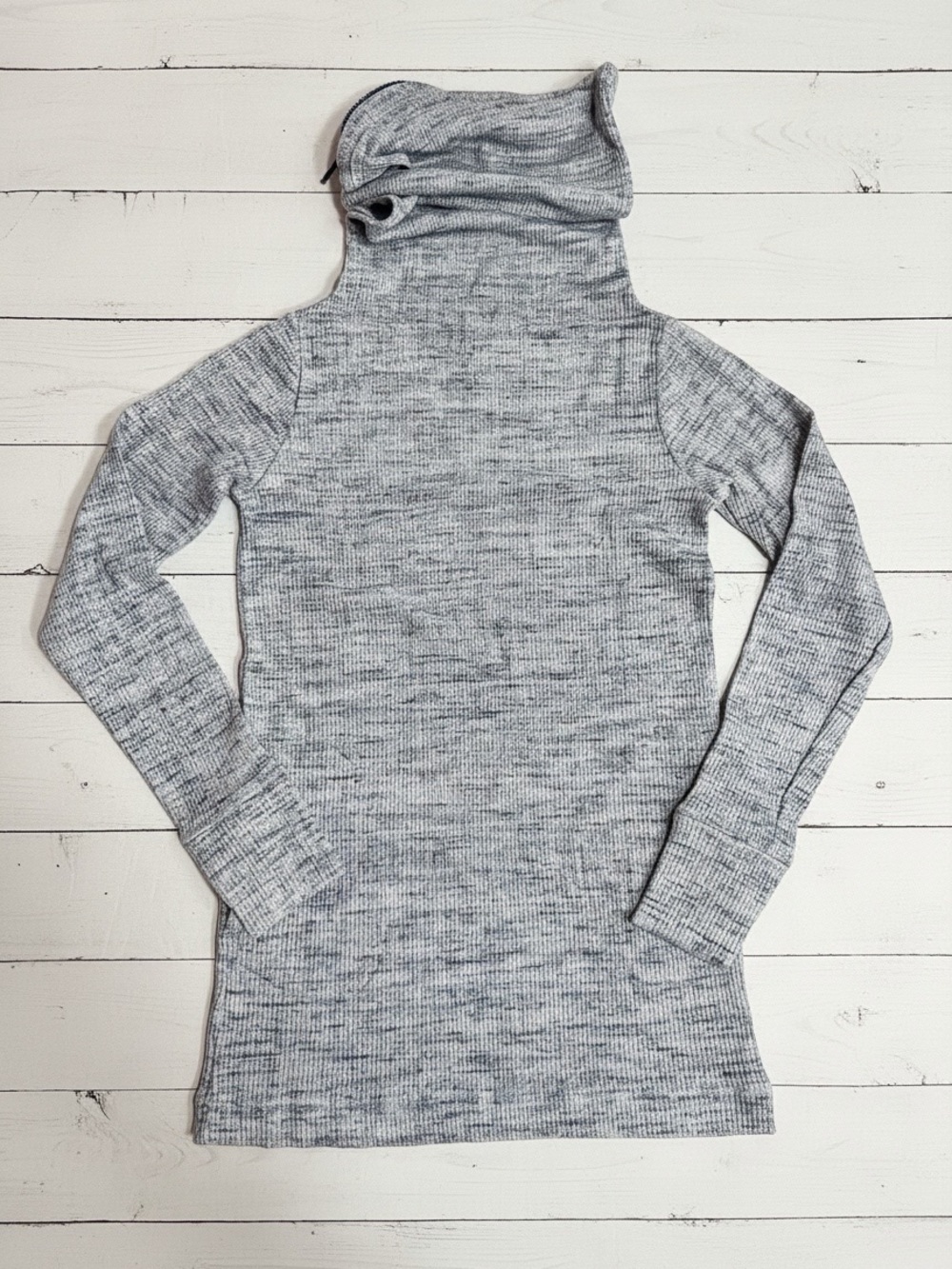 NWT BetaBrand Small Heathered‎ Blue Leave Me Alone Sweater - Picture 2 of 4